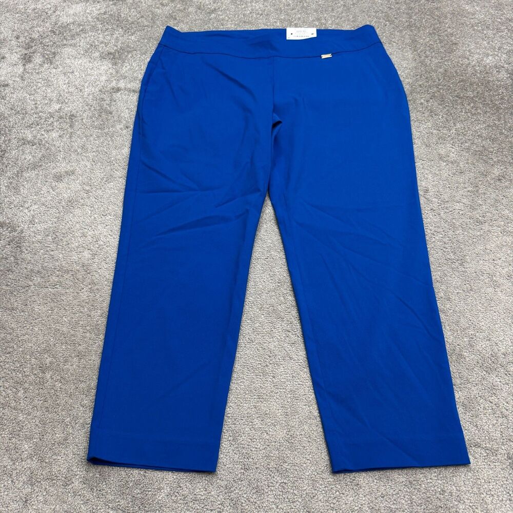 INC International Concepts Tummy Control Skinny Pants Womns Cobalt Blue Trouser